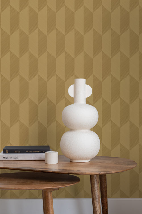 Origin Wallcoverings behang 3D-motief okergeel - 50 x 900 cm - 348038 - vtwonen shop
