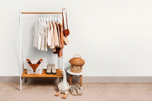 Sanders & Sanders behang strepen beige en wit - 53 cm x 10 m - 640313