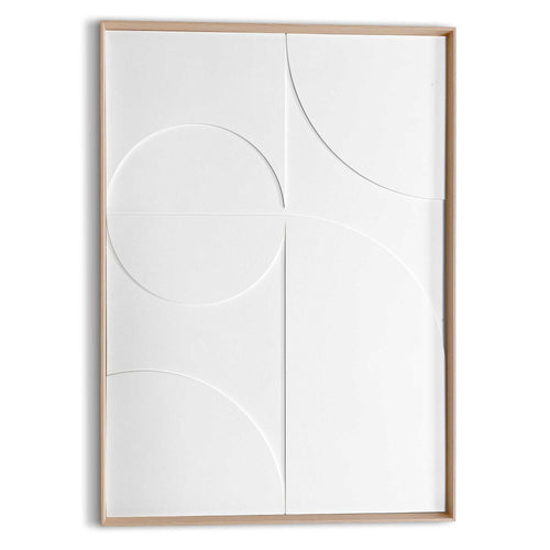 Reinders Playing White schilderij 3d art -  wit - woonkamer - 70x50cm