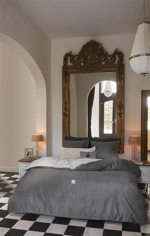 Riviera Maison Coughton Court dekbedovertrek - Lits-Jumeaux XL - 260x200/220 - Grijs