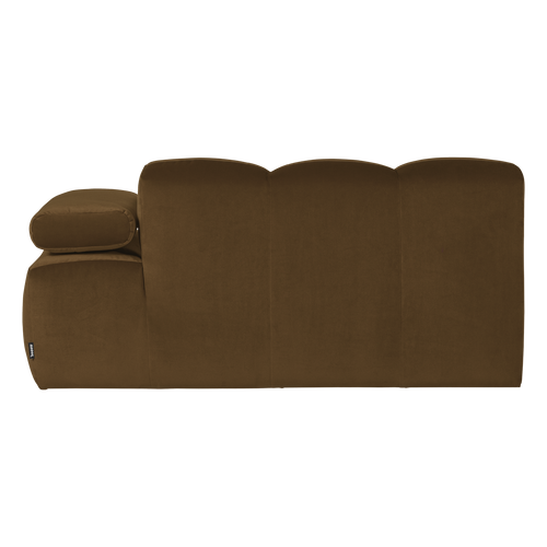 WOOOD 1,5-zits bank arm rechts Mojo - Velvet - Honinggeel - 74x164x97