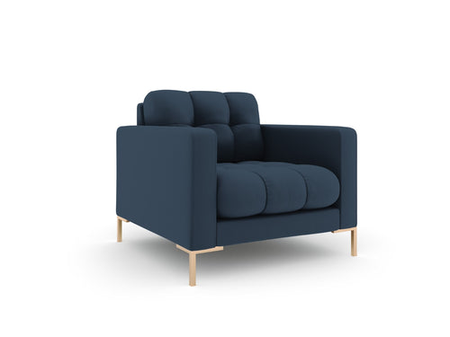 Cosmopolitan Design Fauteuil Bali structurele stof, blauw - 96x87x75cm