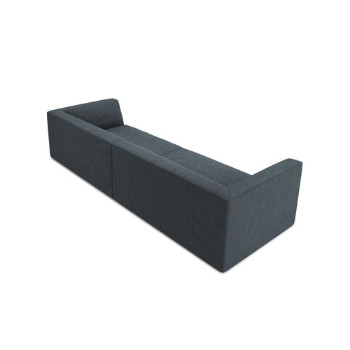 Cosmopolitan Design - Bank Siena 4-zits, ribfluwelen blauw - 93x302x69cm
