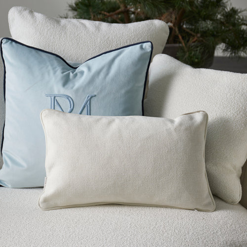 Rivièra Maison Iceland Pillow Cover 50x30 - Polyester - Blauw / White - vtwonen shop