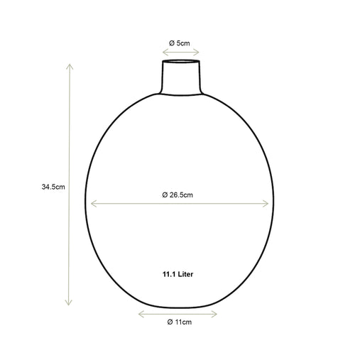 vtwonen Vaas - Metaal - Burgundy - 27x35cm - vtwonen shop