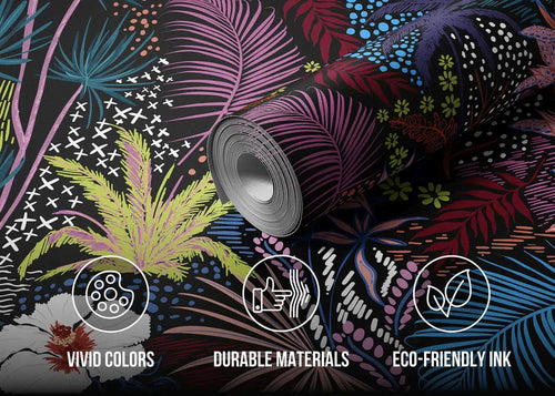 Sanders & Sanders fotobehang jungle in de nacht multicolor - 375 x 270 cm - 601467