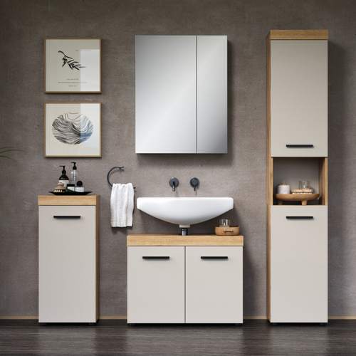 Calicosy - Badkamermeubelset ELLIE - beige 164x34x184 cm