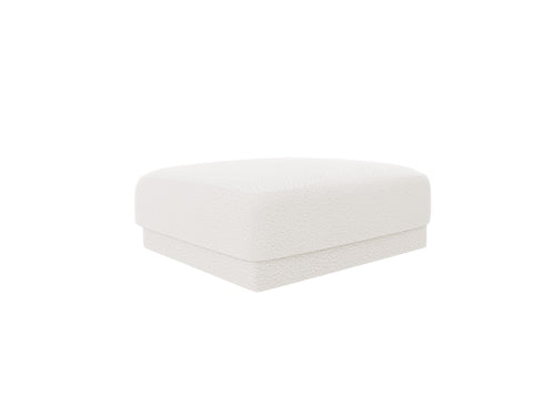 Micadoni Poef Miley boucle wit - 90x90x40cm