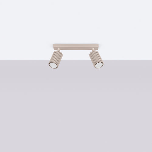 Sollux Lighting Plafondlamp KARBON 2 taupe - 30x6,5x16,5cm