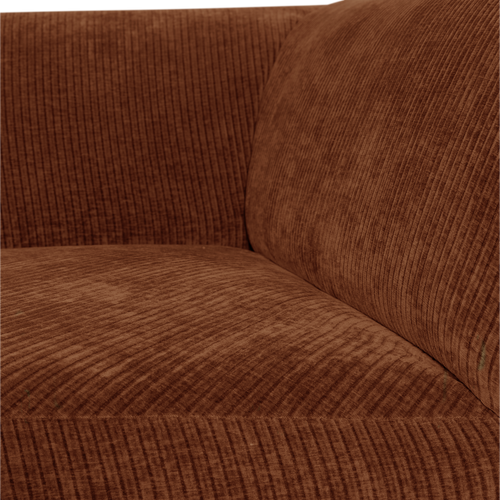 WOOOD hoekelement recht Mojo Base - Ribstof - Roestbruin - 74x105x105