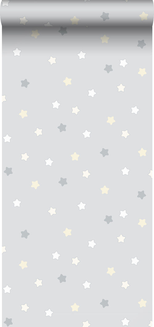 Sanders & Sanders behang sterretjes groen grijs - 53 cm x 10 m - 640571