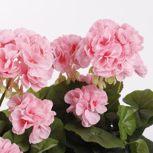Mica Decorations Geranium Kunstplant in Balkonbak - L29 x B13 x H40 cm - Roze - vtwonen shop