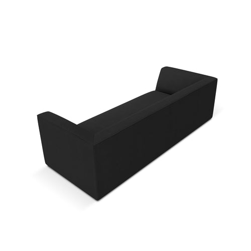 Cosmopolitan Design - Bank Siena 3-zits, structurele stof zwart - 92x232x69cm