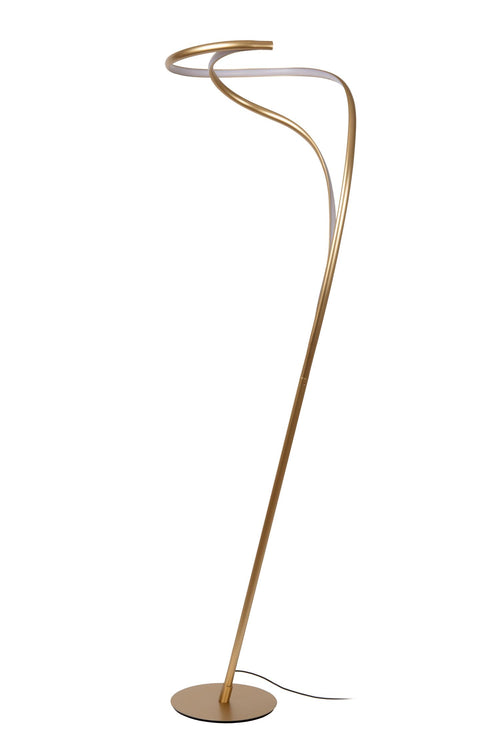 Lucide vloerlamp SARDANA - Geïntegreerde LED - Mat Goud / Messing - vtwonen shop