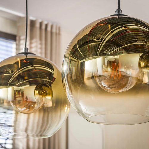 Giga Living Hanglamp Bubble Shaded - Goud Metaal - 115x30x150cm