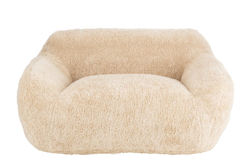 J-Line sofa Shearl - polyester - creme - large
