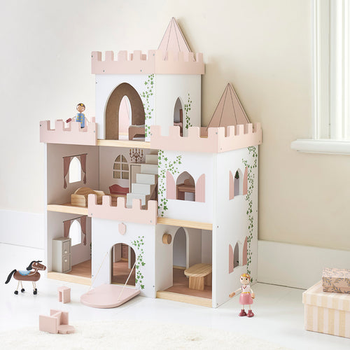 Petite Amélie Houten Poppenhuis Prinsessenkasteel - Incl. poppen en 10-delige meubelset - vtwonen shop
