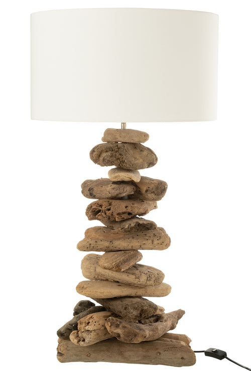 J-Line vloerlamp - hout - naturel/beige - small