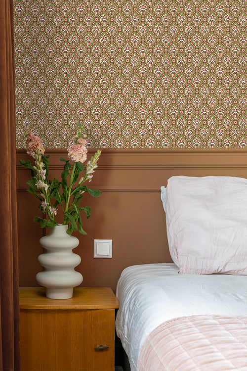 ESTAhome behang vintage bloemen groen - 50 x 900 cm - 131545 - vtwonen shop