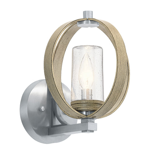Elstead Kichler Grand Buiten moderne wandlamp verweerd antiek grijs, IP44