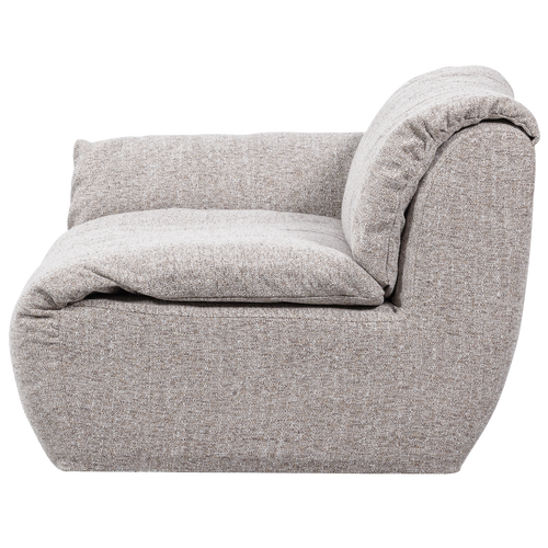 WOOOD 1-zits met arm links Baggy - Geweven Stof - Naturel - 81x114x101 - vtwonen shop