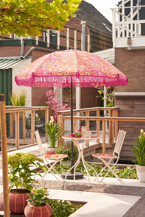 Mica Decorations Bloem Parasol - H238 x Ø220 cm - Roze - vtwonen shop