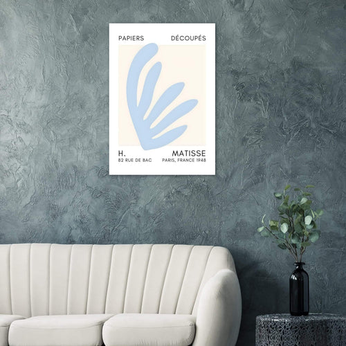 Artfulprints Poster Matisse – Aquatic impression light blue   - 30x40 cm - Blauw