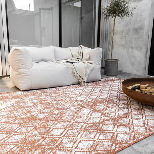 Buiten vloerkleed Frost - Roest/Wit -  dubbelzijdig - EVA Interior - 280 x 380 cm - vtwonen shop