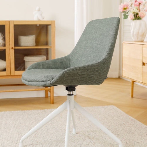 Nolon Nola-Isa Eetkamerstoel Saliegroen - Draaibaar Wit Onderstel - vtwonen shop
