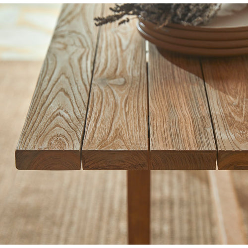 Tikamoon Tuintafel van gerecycled massief teakhout voor 6/8 personen - Naturel