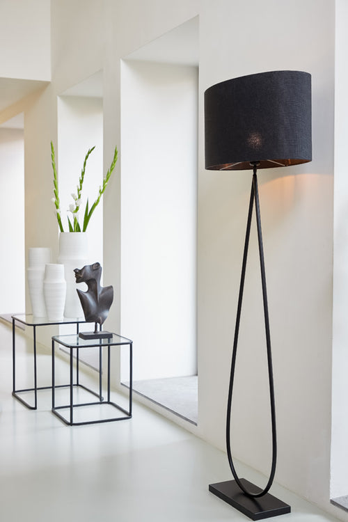 Light & Living vloerlamp  - zwart - 35x17x137 cm
