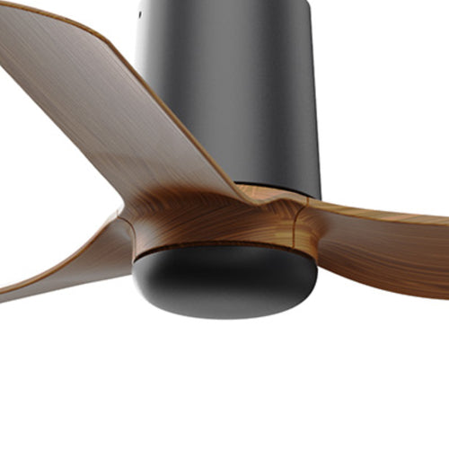Faro Mini Punt Tub Kleine plafondventilator met 3 bladen, matzwart, walnoot, Tuya Smart System