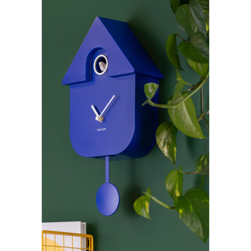 Karlsson wandklok Modern Cuckoo - blauw - 8.5x21.5x41cm - vtwonen shop
