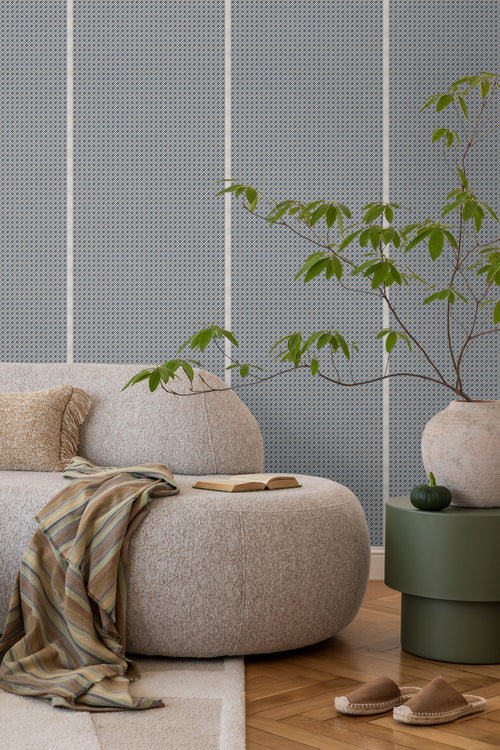 Sanders & Sanders behang ruiten donkerblauw - 53 cm x 10 m - 640514