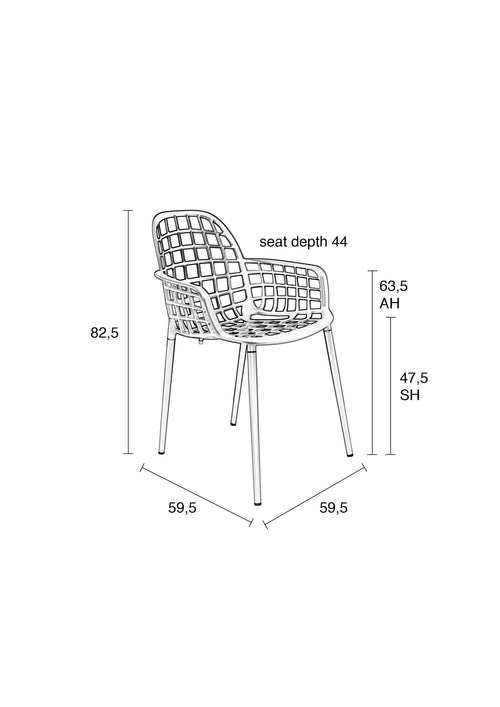 Zuiver Albert Kuip Tuinstoelen met armleuning Groen - Set van 2 - vtwonen shop