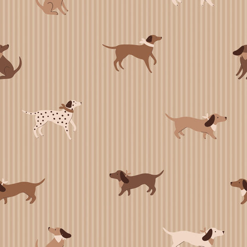 ESTAhome behang honden bruin - 50 x 900 cm - 131902