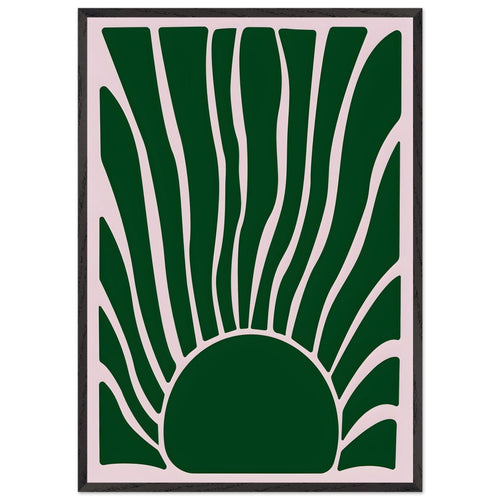 Artfulprints Poster met Lijst Matisse – Flora flow   - 70x100 cm - Donkergroen