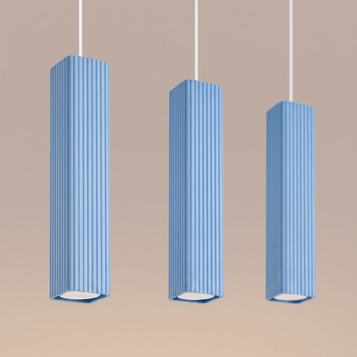 Sollux Lighting Hanglamp RAYO 3L azuurblauw - 45x6x98cm