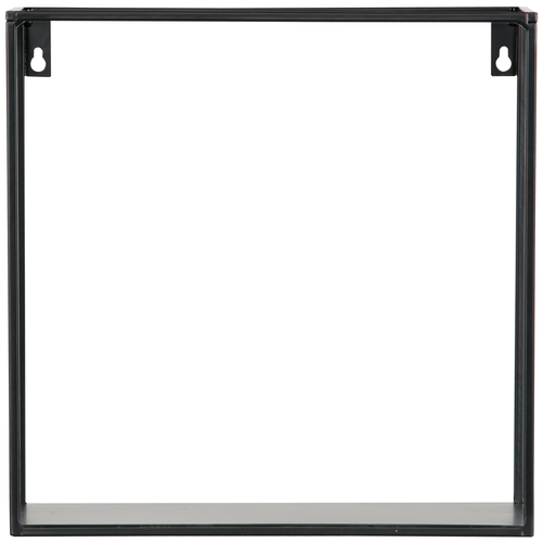 WOOOD wandplank Meert  - Metaal - Zwart - 30x30x15 - Set van 2 - vtwonen shop