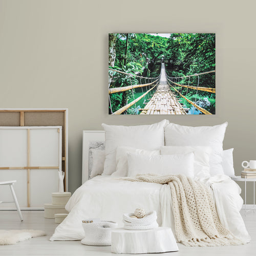 Art for the Home Canvas - Jungle Loopbrug - Multikleur - 75x100cm