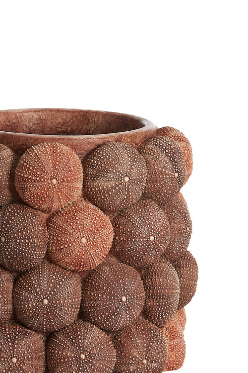 Light & Living vaas SEA URCHIN - Ø20.5x18cm - rood - vtwonen shop