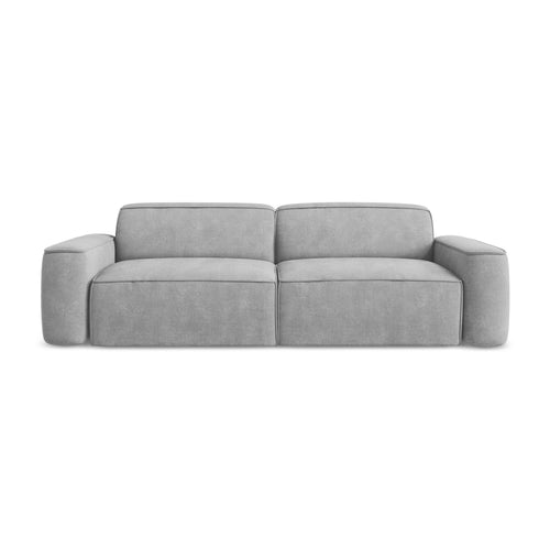 LaMiaSofa 4-zits bank Melissa - chenille stof - lichtgrijs - 244x102x70