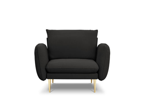 Cosmopolitan Design Fauteuil Vienna boucle, zwart - 94x97x95cm