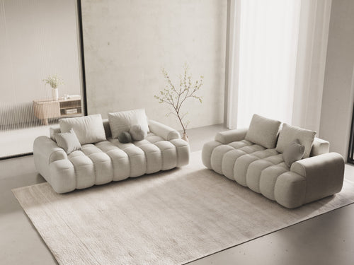 Cosmopolitan Design Bank Linz 2-zits, structurele stof beige - 100x175x84cm