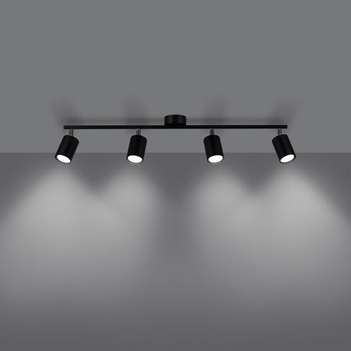 Sollux Lighting Plafondlamp LEMMI 4L zwart - 100x24x20cm