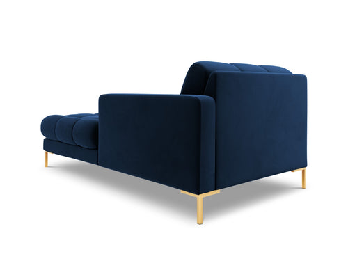Cosmopolitan Design rechter chaise longue Bali flueel, koningsblauw - 185x102x75cm