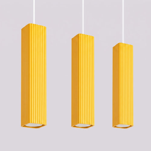 Sollux Lighting Hanglamp RAYO 3L geel - 45x6x98cm
