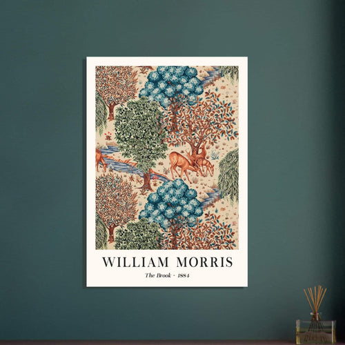 Artfulprints Poster met Lijst William Morris - The brook   - 50x70 cm - Meerkleurig