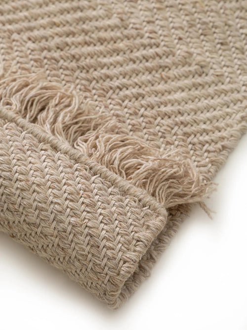 benuta wollen vloerkleed Lars - beige - 120x170 cm