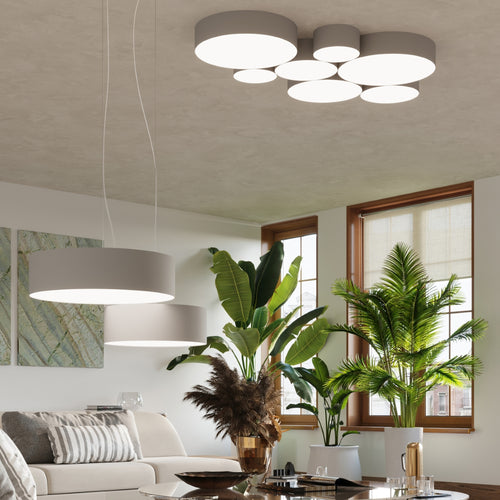 Sollux Lighting Plafondlamp ARENA 55 grijs - 55x55x11cm